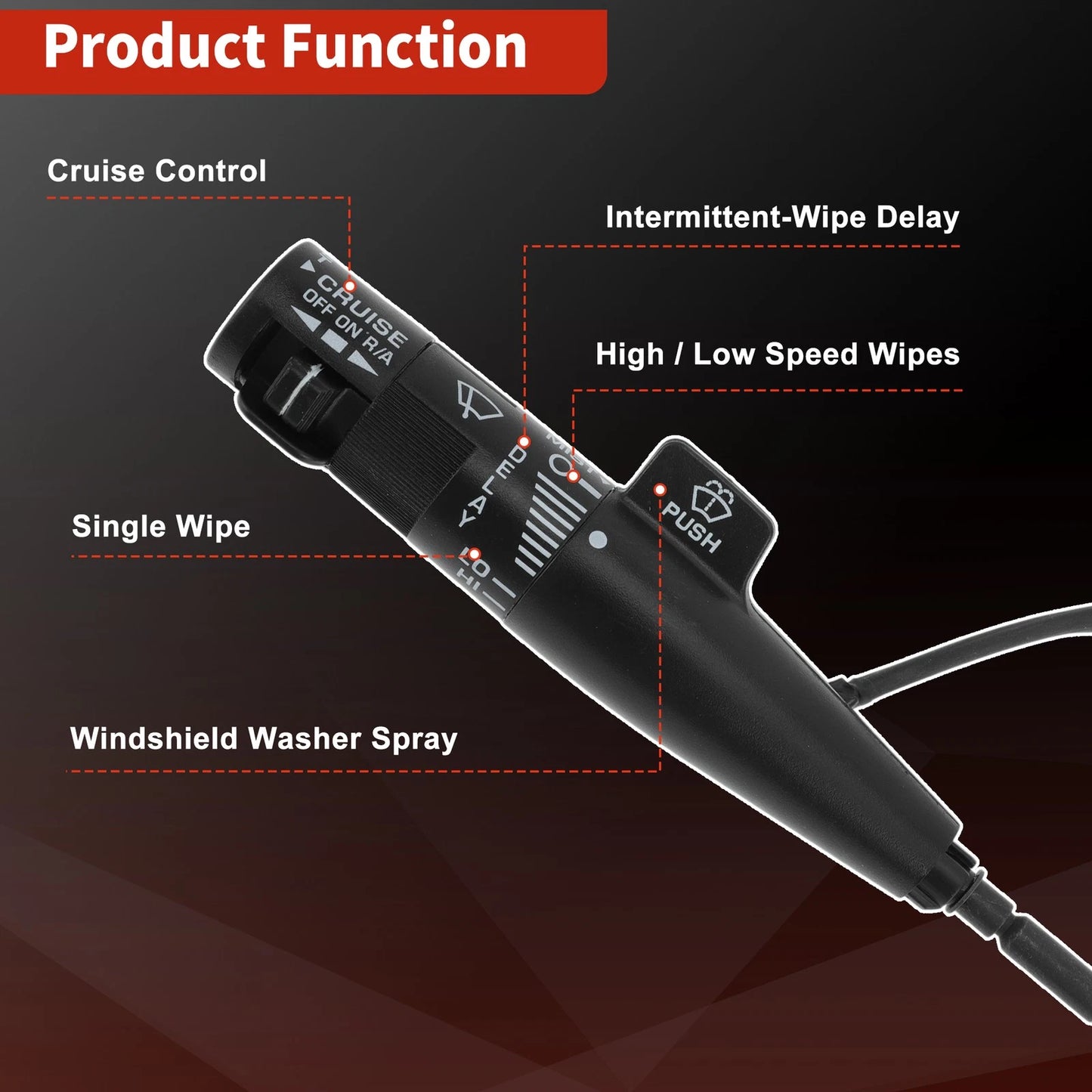 Turn Signal Switch Lever for Chevy GMC C/K 1500 2500 3500 (1990–1999)