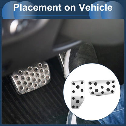 2X Foot Accelerator Pedal Covers for Subaru Forester (2019–2021) Silver Tone