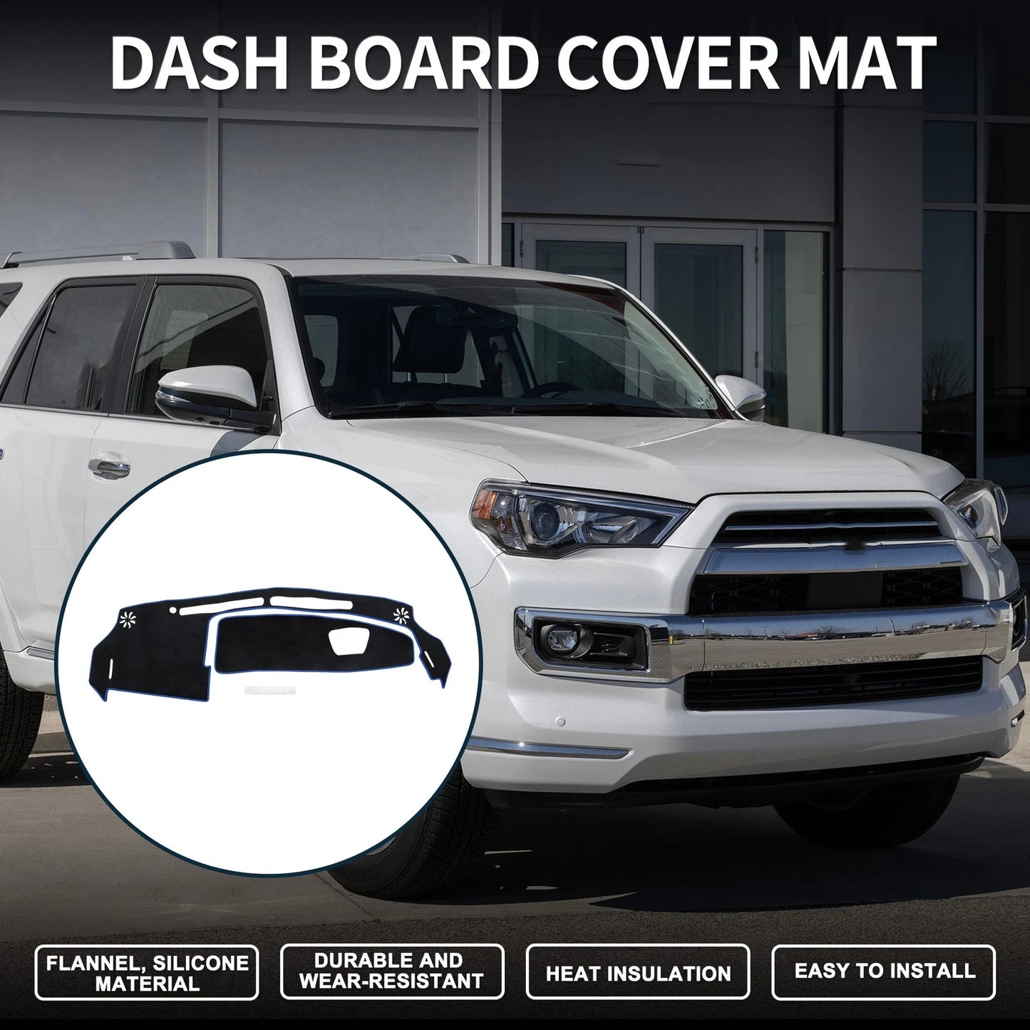 Dashboard Cover Mat for Suzuki WagonR MH35S/MH55S (2013–2021) Black Blue
