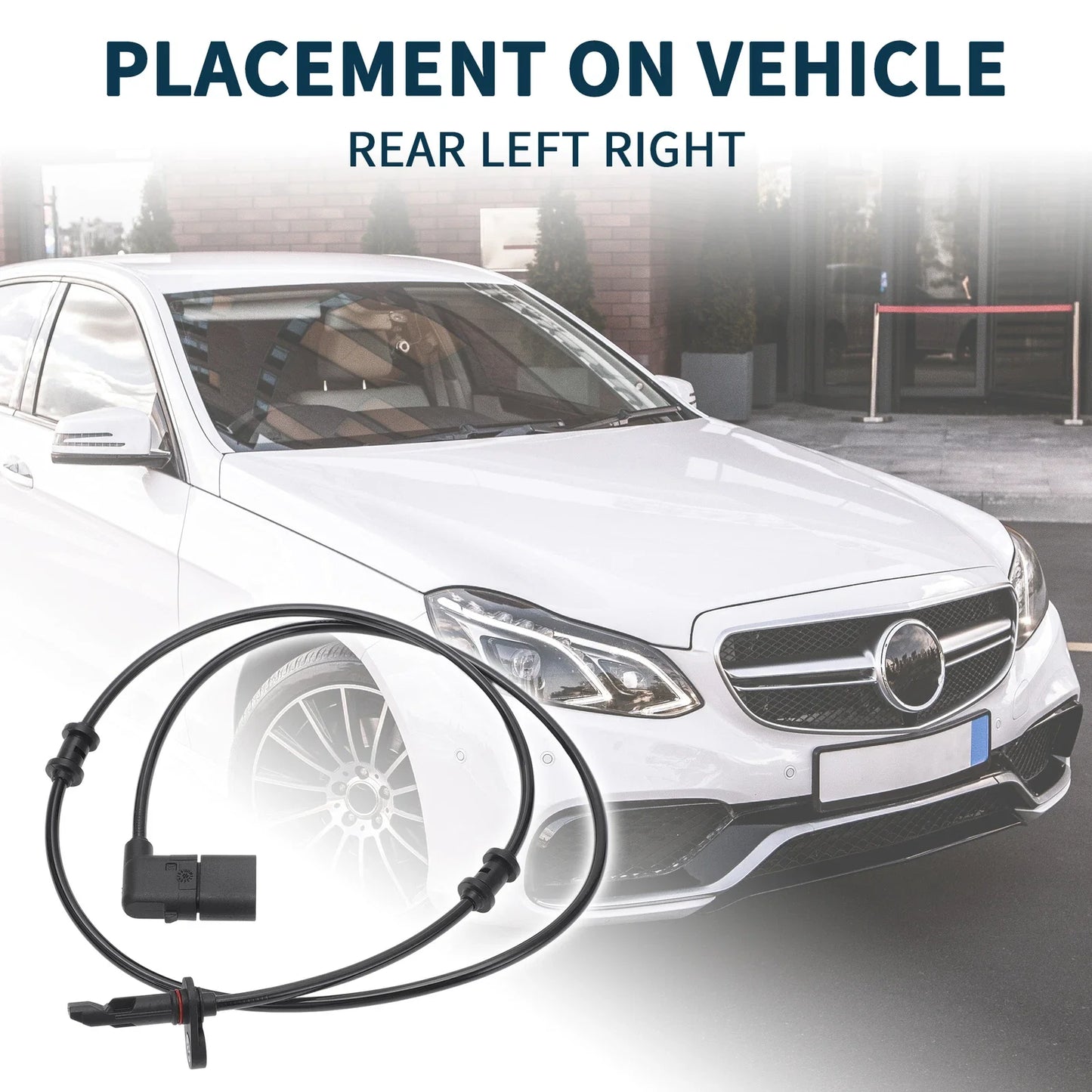 2 x Rear Side ABS Wheel Speed Sensors for Mercedes-Benz C300 (2015-2021)