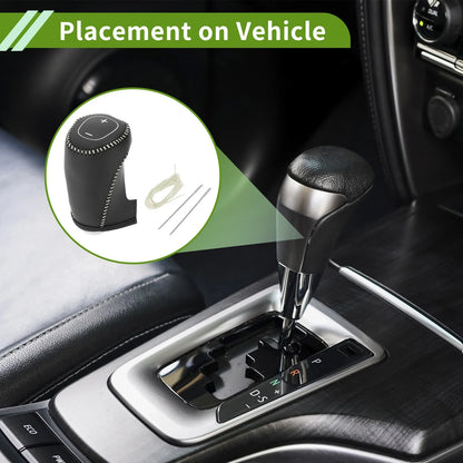 Car Gear Shift Knob Cover for Chevrolet Equinox (2016-2020) - 1 Pc Black Beige
