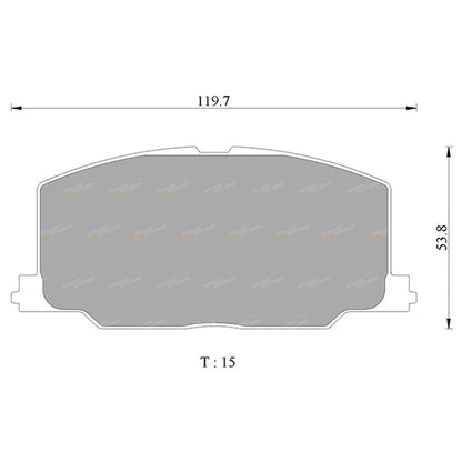 Set of Front Disc Brake Pads for Toyota Camry (1988–1993)