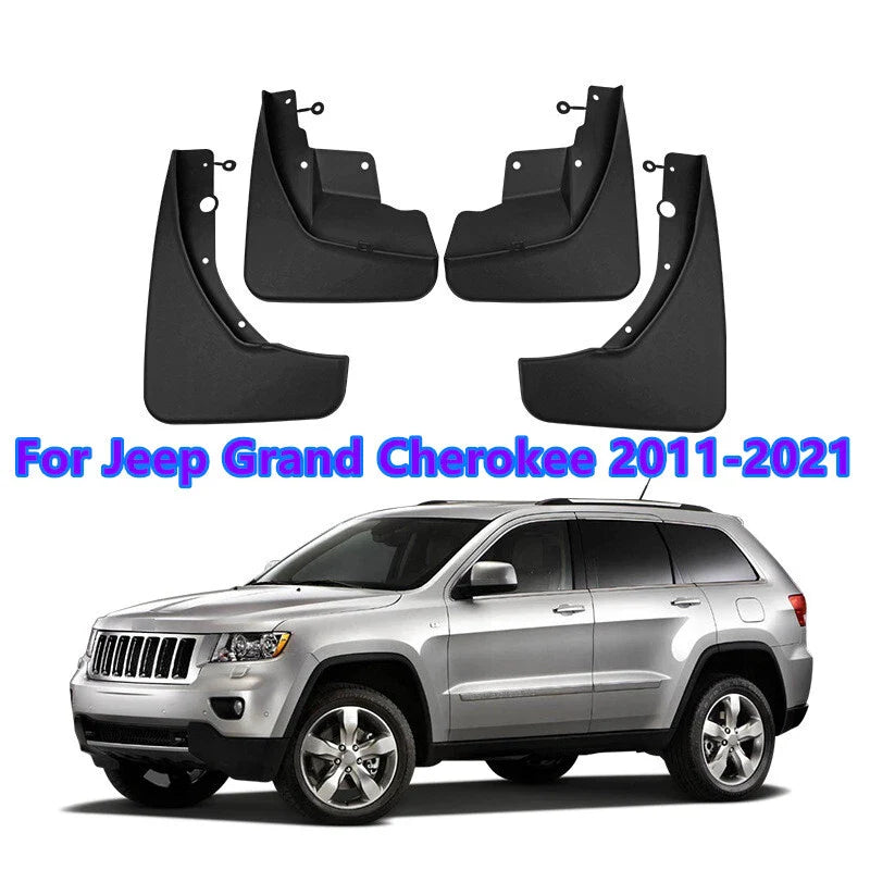 4x Front Rear Splash Fender Mud Flaps Guards for Jeep Grand Cherokee (2011–2021)