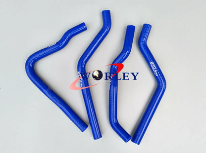 Silicone Radiator Hose for Kawasaki KX125 (1990–1993) Black