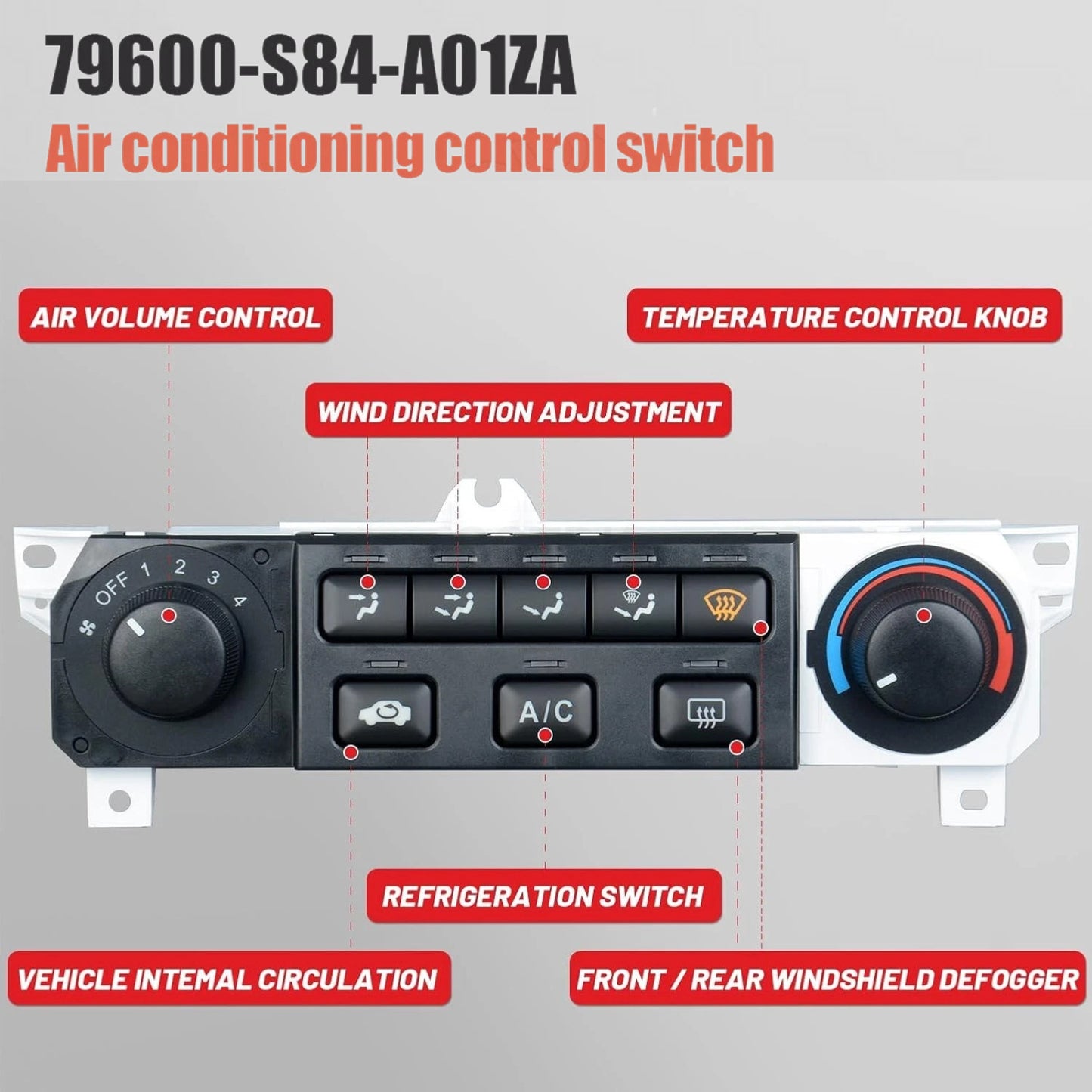 Climate Control Unit for Honda Accord (1998–2000)
