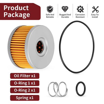 Oil Filter & O-ring w/ Spring for Suzuki SP500, SP600 (1981–1985)