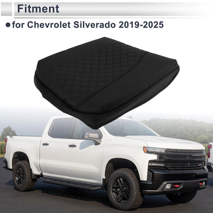 Center Console Cover for Chevrolet Silverado (2019–2025) Black