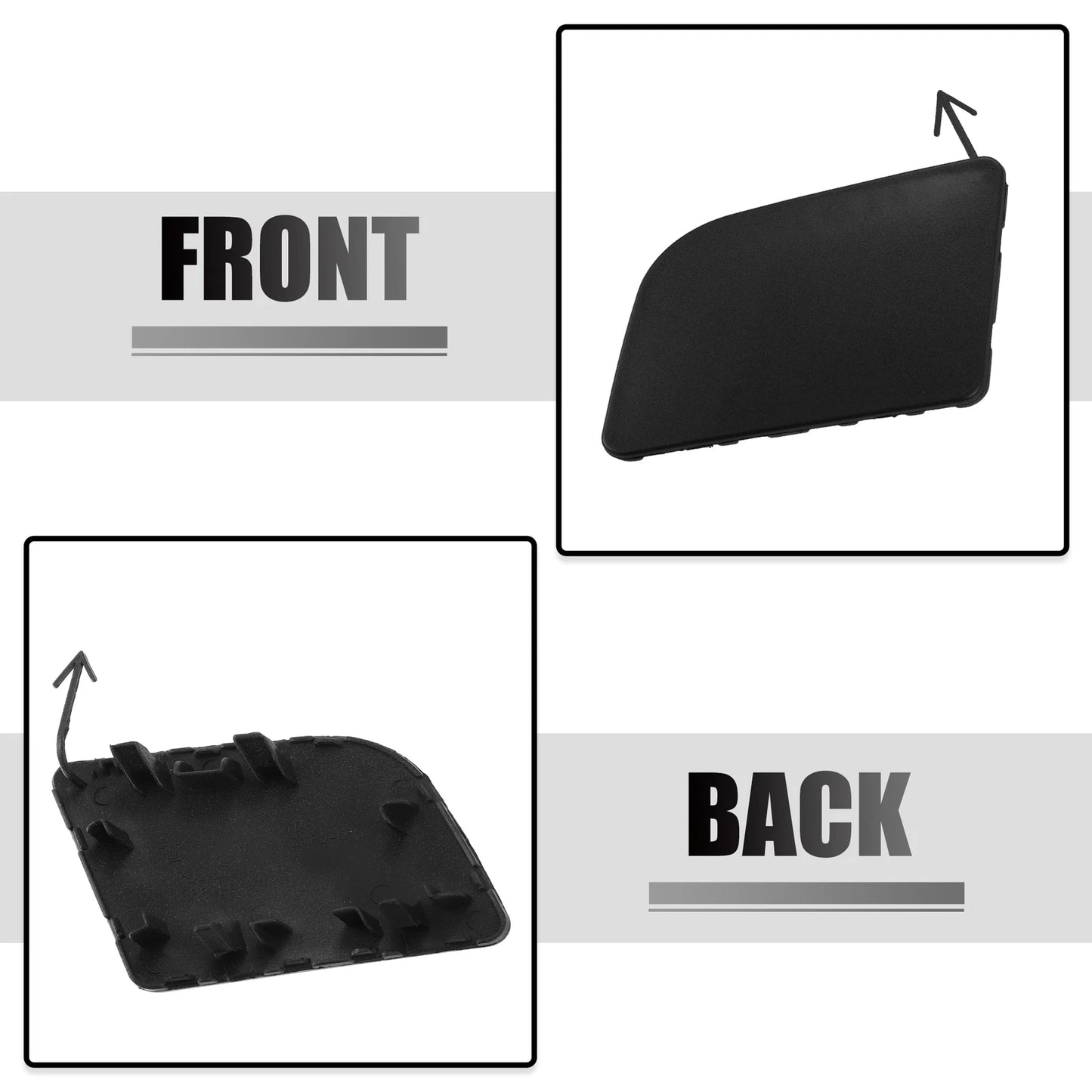 Front Bumper Tow Hook Cover for Nissan Sentra (2013–2019) - Black