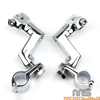 1 x Aluminum Engine Guard Foot Peg Clamps for Harley Cafe Racer
