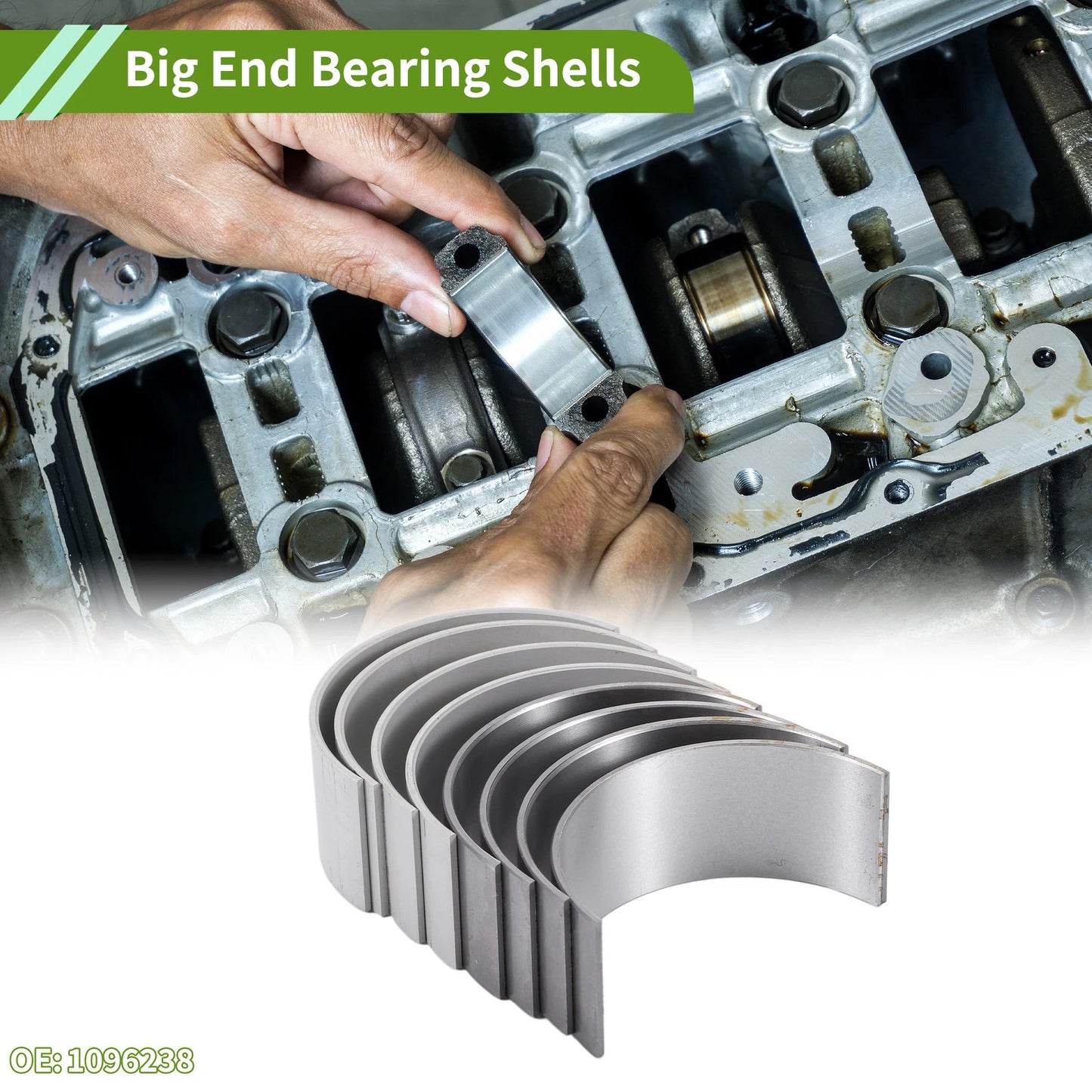 8pcs Big End Bearings Shells for Ford Transit, Mondeo, Land Rover Defender