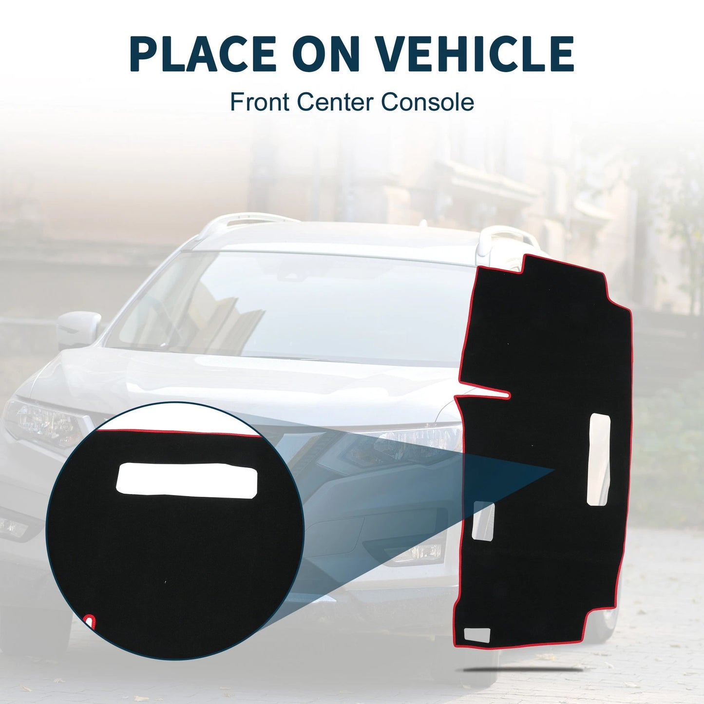 Dashboard Cover Mat for Nissan Serena C28 (2015–2024) Black Red Set of 1