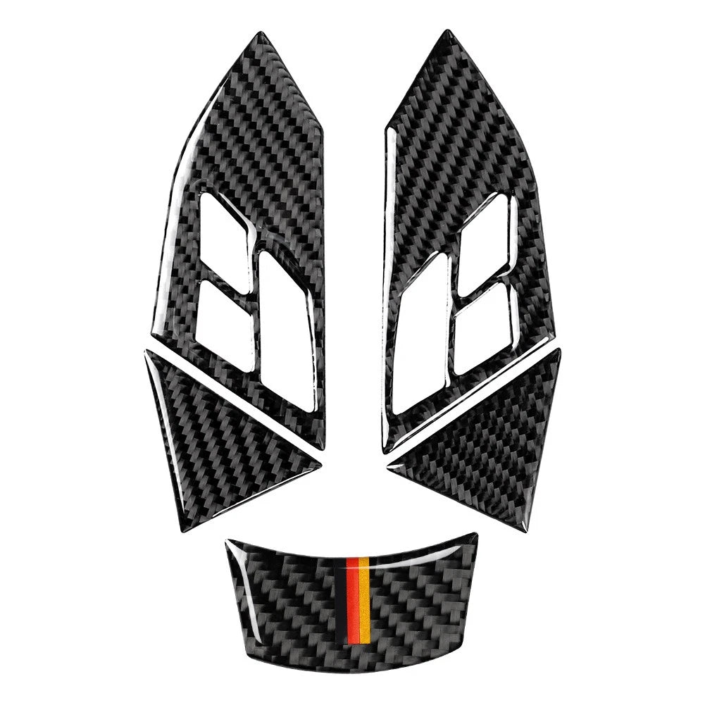 Carbon Fiber Look Steering Wheel Cover Trim for BMW 5 Series E60 E61 (2003–2010)