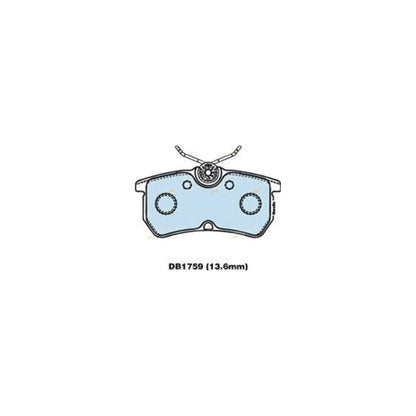 Set of 4 Rear Disc Brake Pads for Ford Focus (2002–2005)
