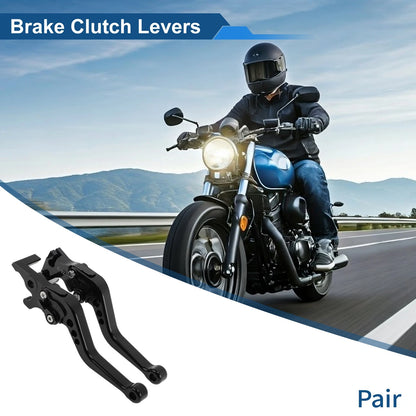 Short Brake Clutch Levers for Yamaha YZF R25 (2014–2025) 1 Pair Solid Black
