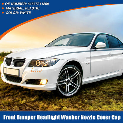 Left Side Front Bumper Headlight Washer Nozzle Cover for BMW E90 E91 (2006–2013)