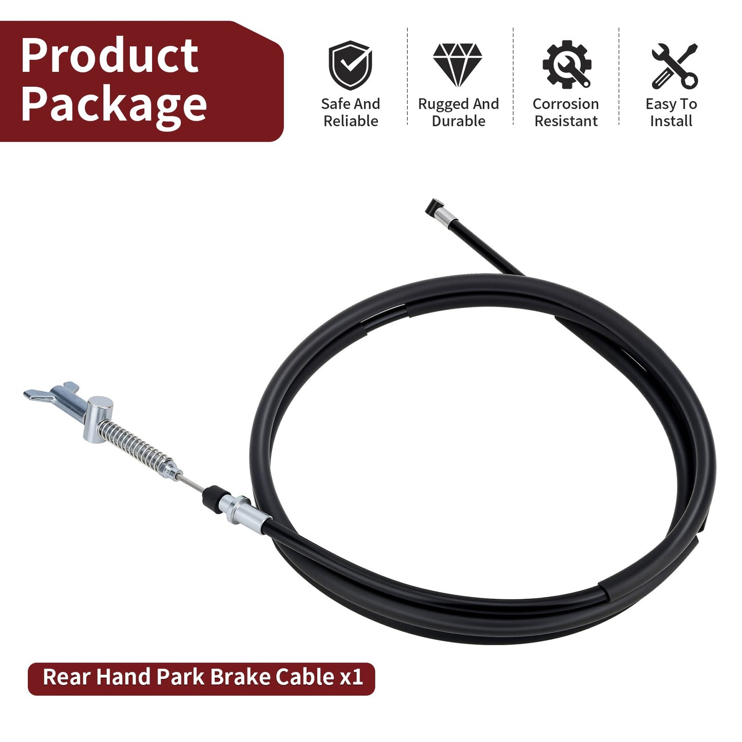 Rear Hand Park Brake Cable for Yamaha Grizzly 450 (2008–2010)