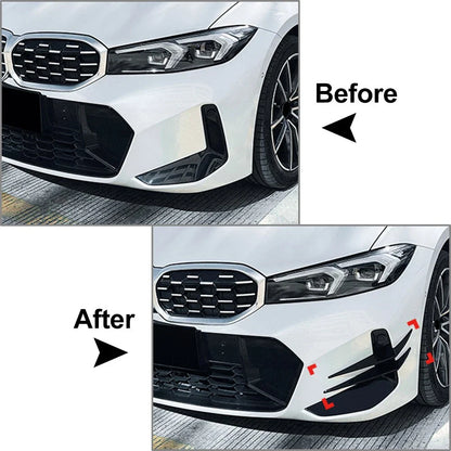 4 x Front Bumper Side Spoiler Splitter for BMW 3 Series G20 G21 M Sport (2023)