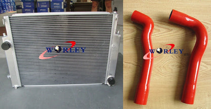 Aluminum Radiator with Red Hose for BMW E36 M3 Z3 325TD 320 323 325 328 (1992–1999)