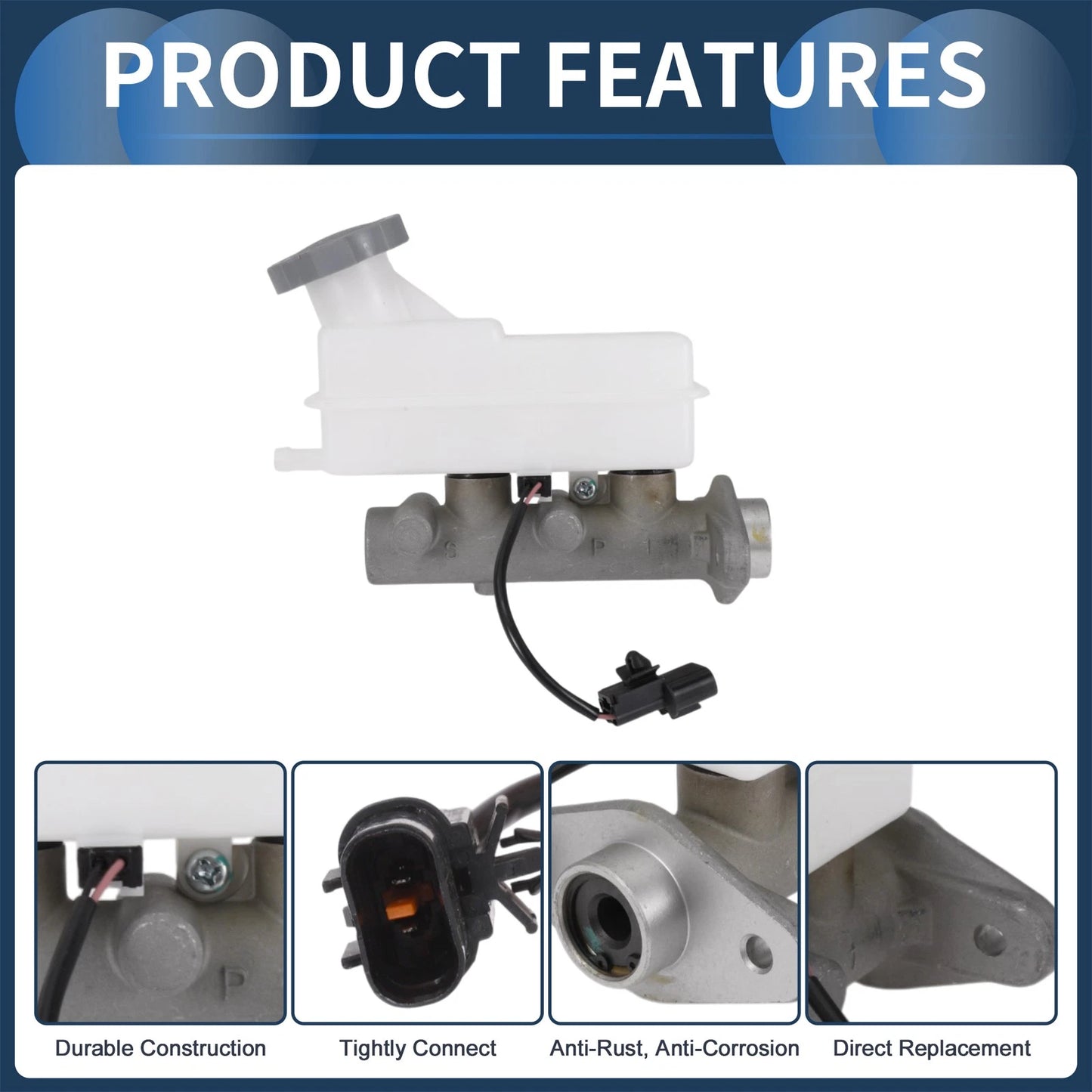 Brake Master Cylinder with Reservoir No. 591004A100 for Hyundai H1 (1998–2007)