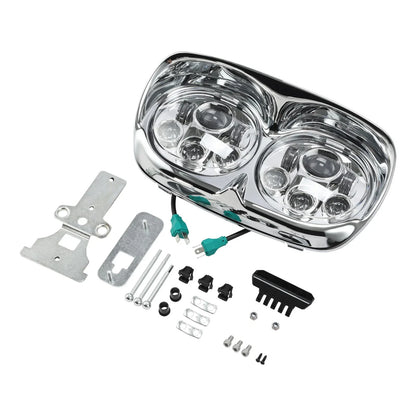 5 3/4in Projector LED Dual Front Headlight Lamp for Harley Road Glide (1998-2013)