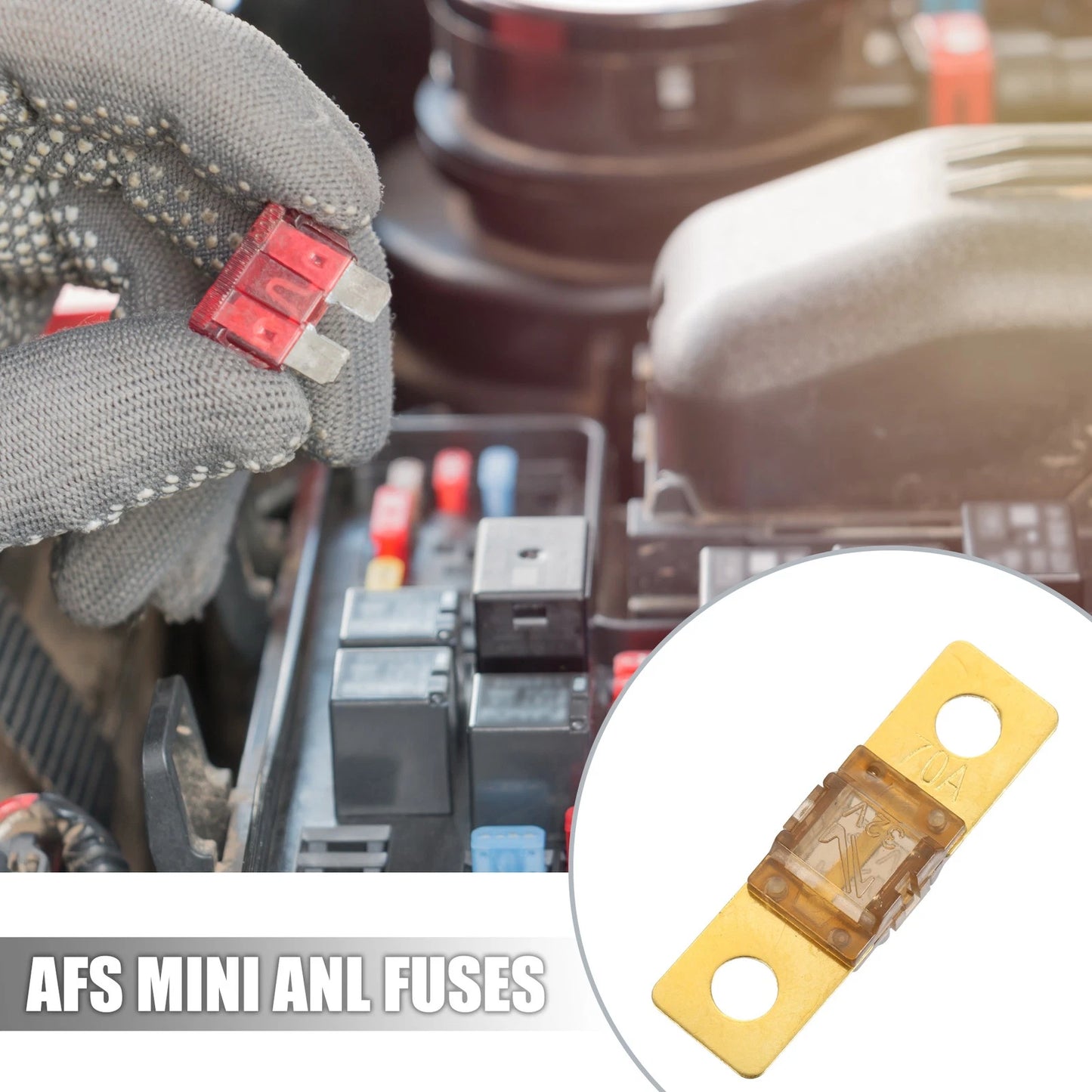 2pcs 70A 32V AMI Fuses for Car Truck Motorcycle Boat Audio (Universal)