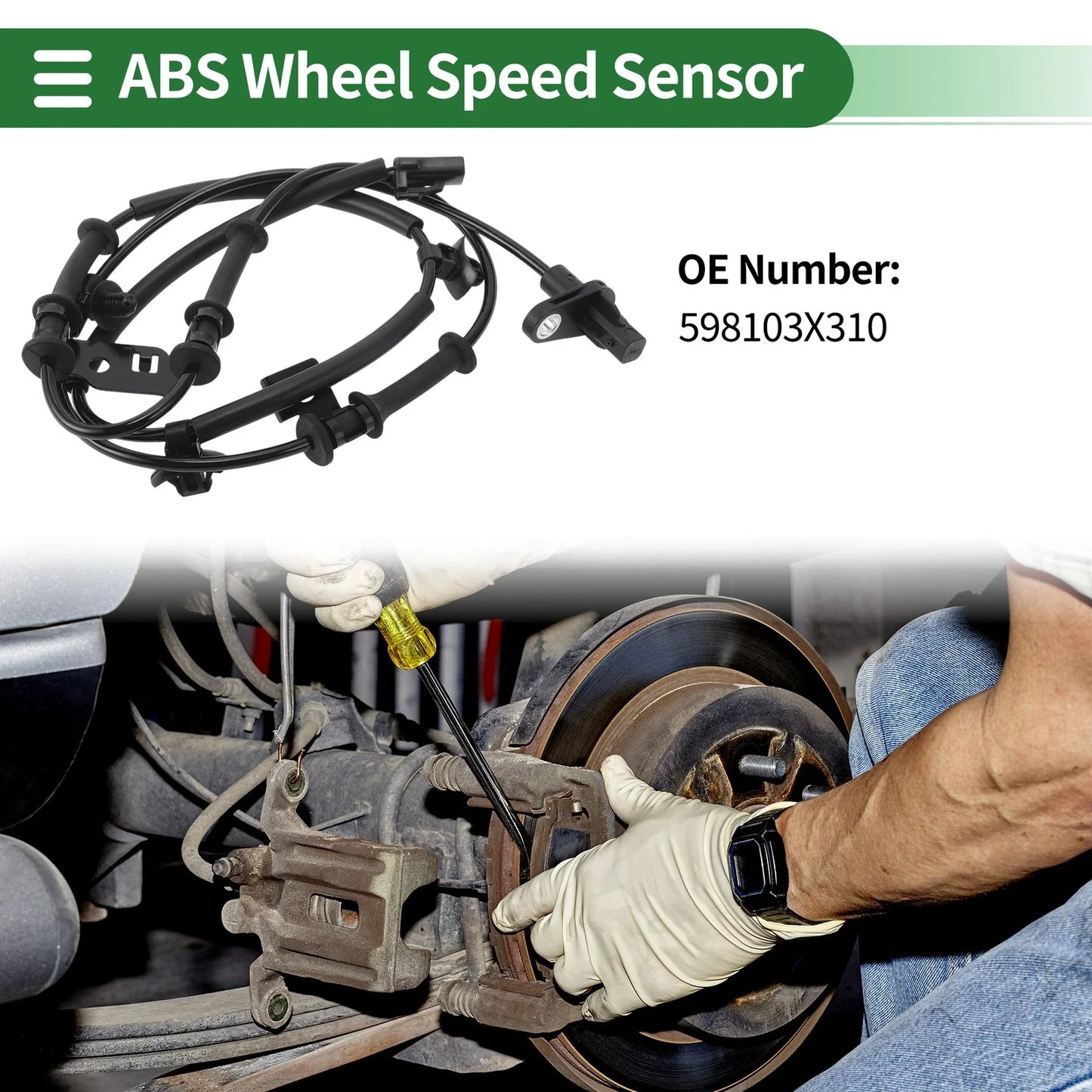 ABS Wheel Speed Sensor for Hyundai Elantra 2011-2016 (2 x Sensors)