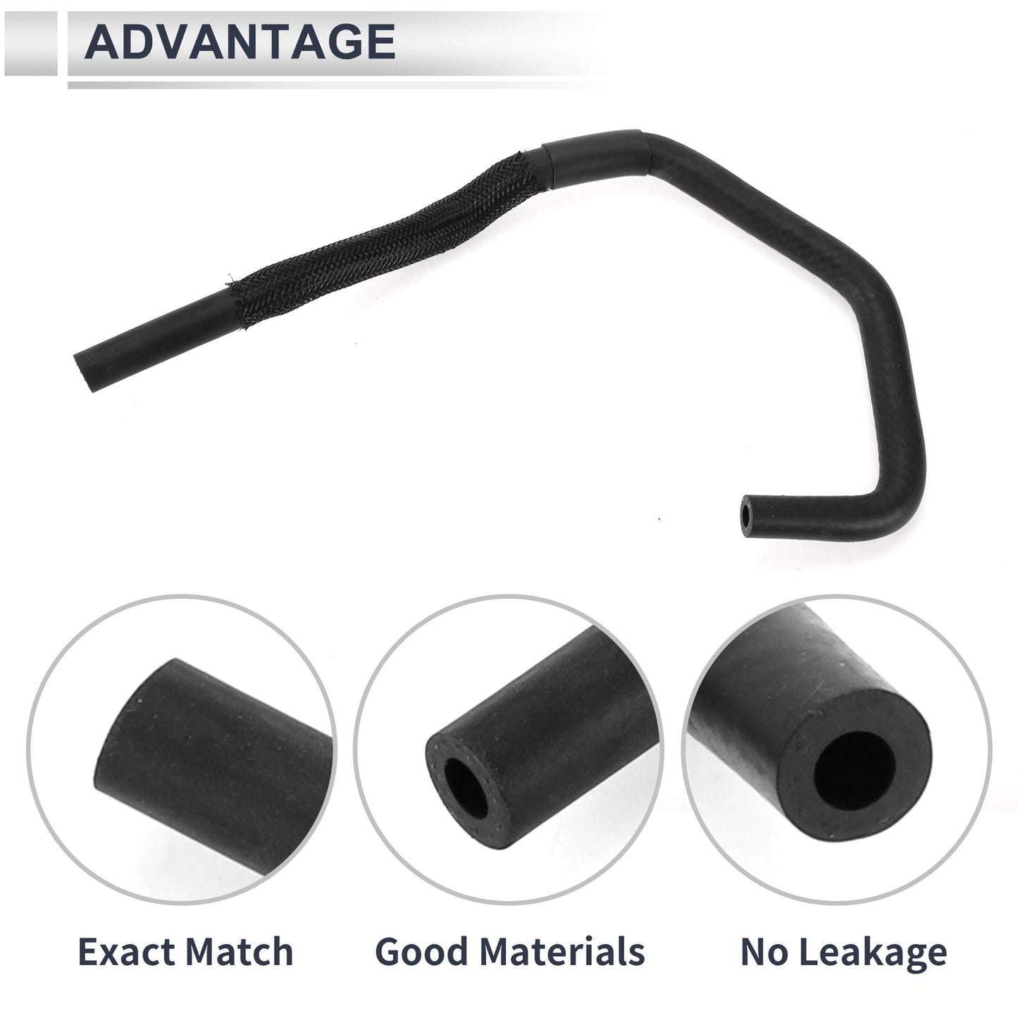 Radiator Coolant Hose for Toyota Tacoma (2005–2016) No. 1626475131 Rubber Black
