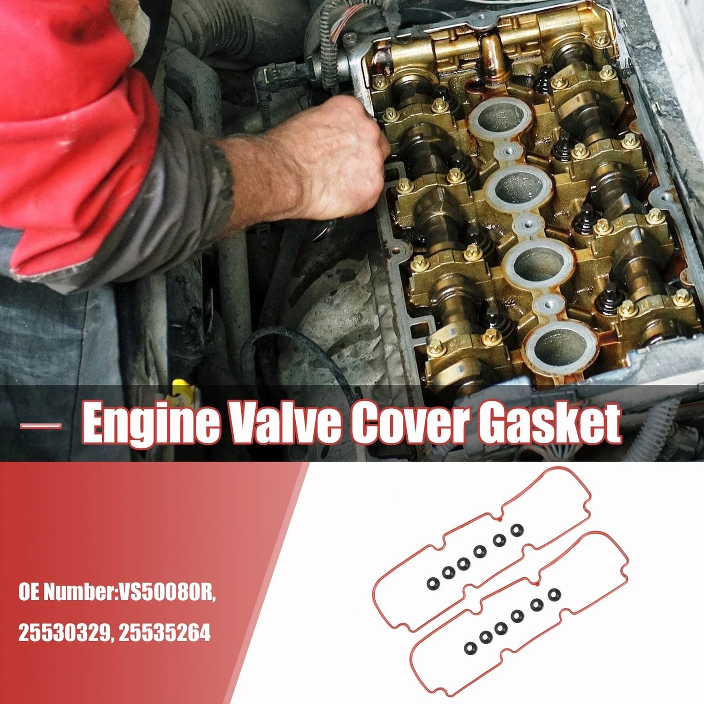 Engine Valve Cover Gasket Kit for Buick, Chevrolet, Oldsmobile (2000-2005)