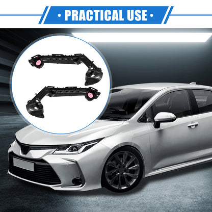 1 Pair Bumper Mounting Support Bracket for Toyota Corolla (2019–2021) Black