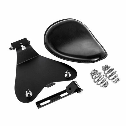 Black Motorcycle Bobber Solo Seat for Harley Sportster XL 883 1200 (2004-2023)