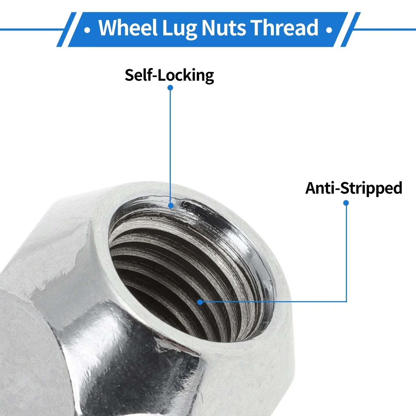 4 x M12x1.5 Wheel Lug Nuts for Hyundai Accent (2007-2009)