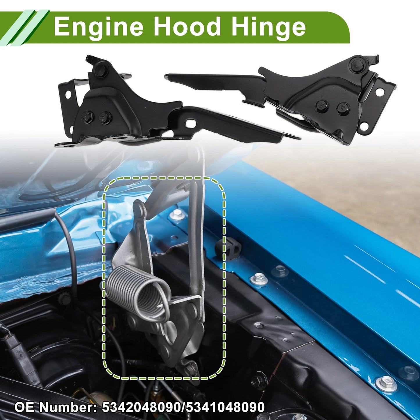Hood Hinges for Lexus RX350 (2010–2015) 1 Pair No. 5342048090