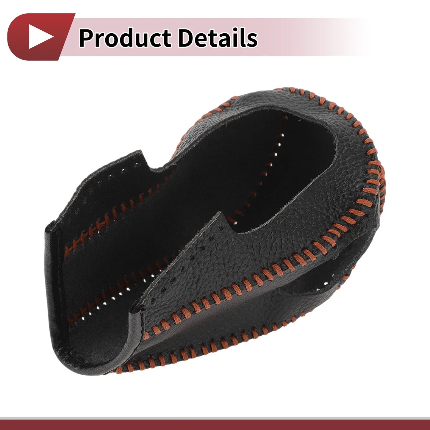 1Pc Gear Shift Knob Cover for Ford Edge (2011–2014) Brown Faux Leather