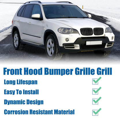 Pair Front Hood Bumper Grille Grill for BMW X5 X6 E70 (2007-2013)