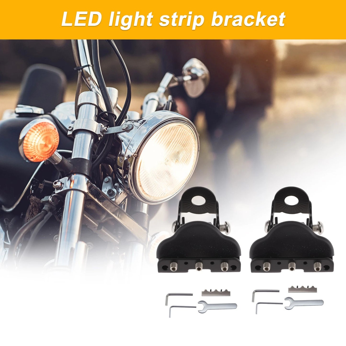 Set of 1 Light Bar Mounting Bracket for Motorcycle ATV (LED)
