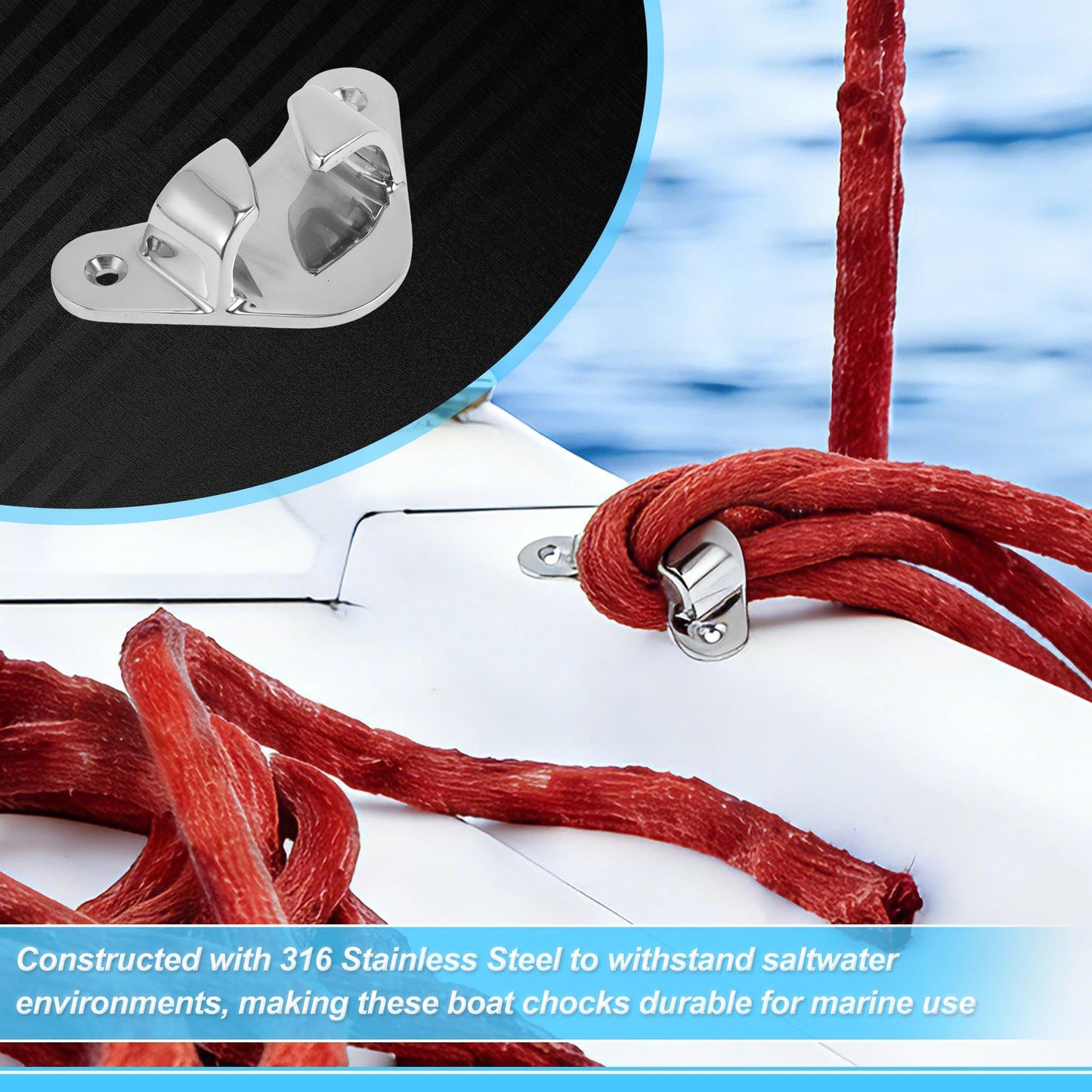 Boat Bow Chock for Marine 316 Stainless Steel (103 mm)