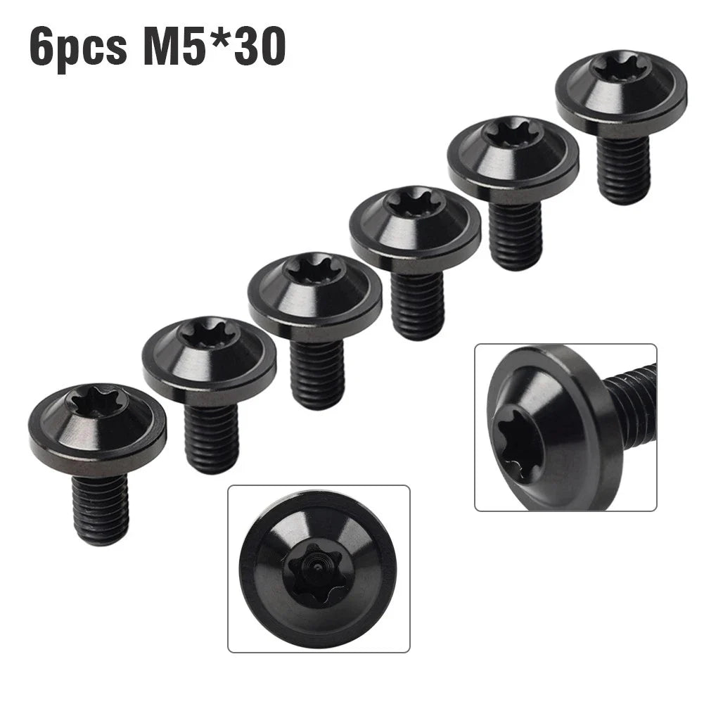 6 x Titanium Alloy M5x30mm Torx Head Bolts for Bike Motorcycle