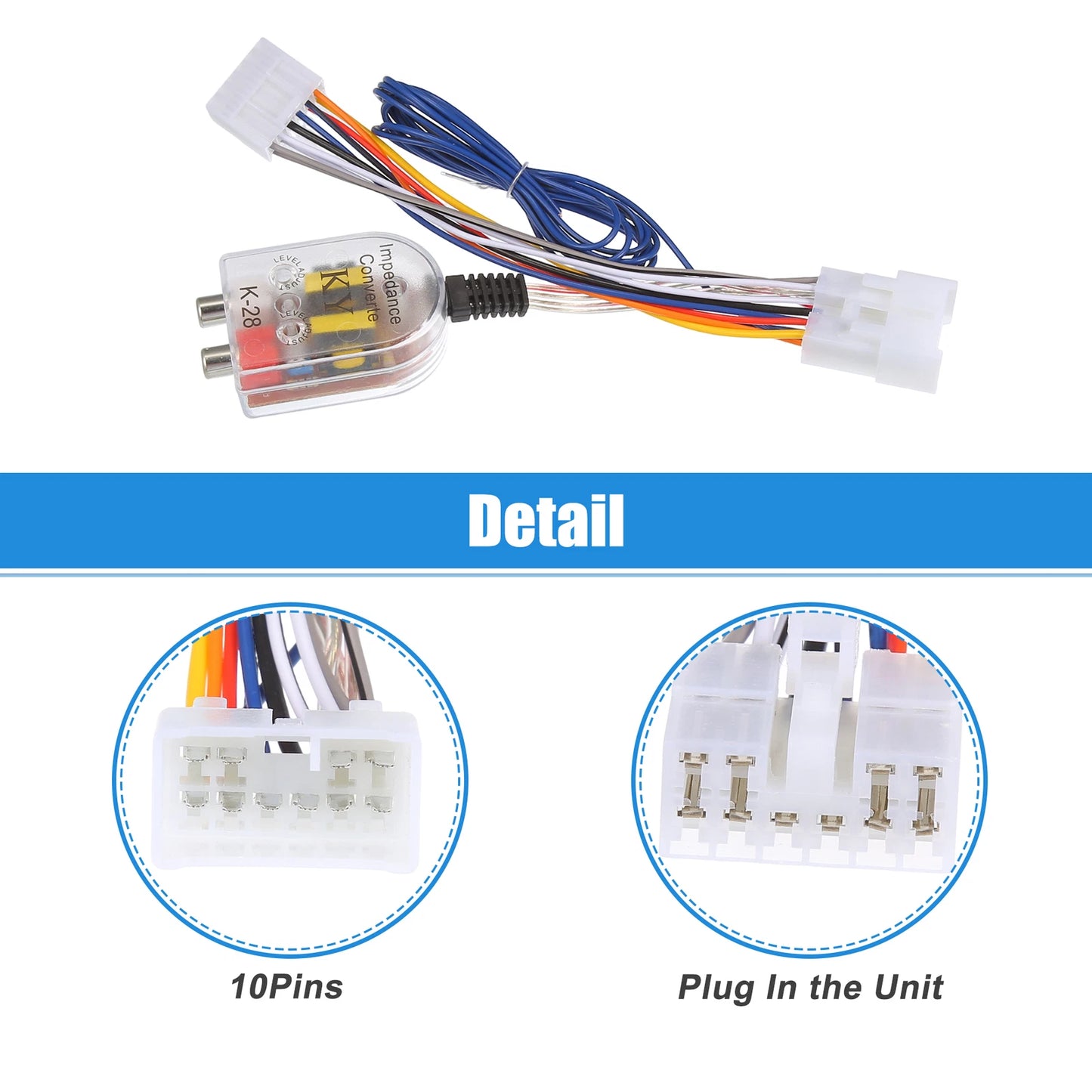 Set of 1 Radio Amp Subwoofer Amplifier Plug Play Wire Harness for Toyota Pickup (1989–1995)