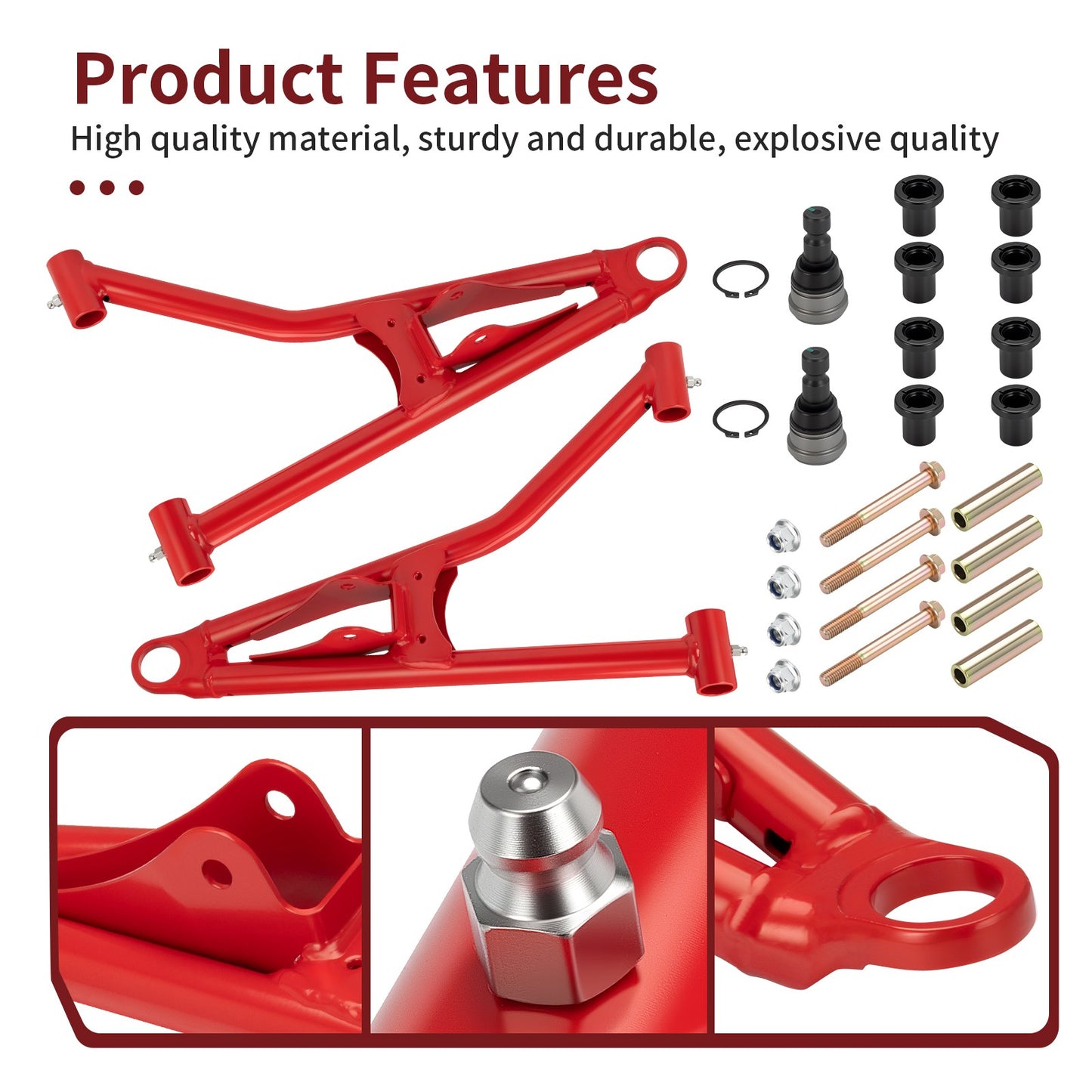 Set of 2 Front Upper A-Arms & Ball Joints for Polaris Sportsman 550 (2011–2014)