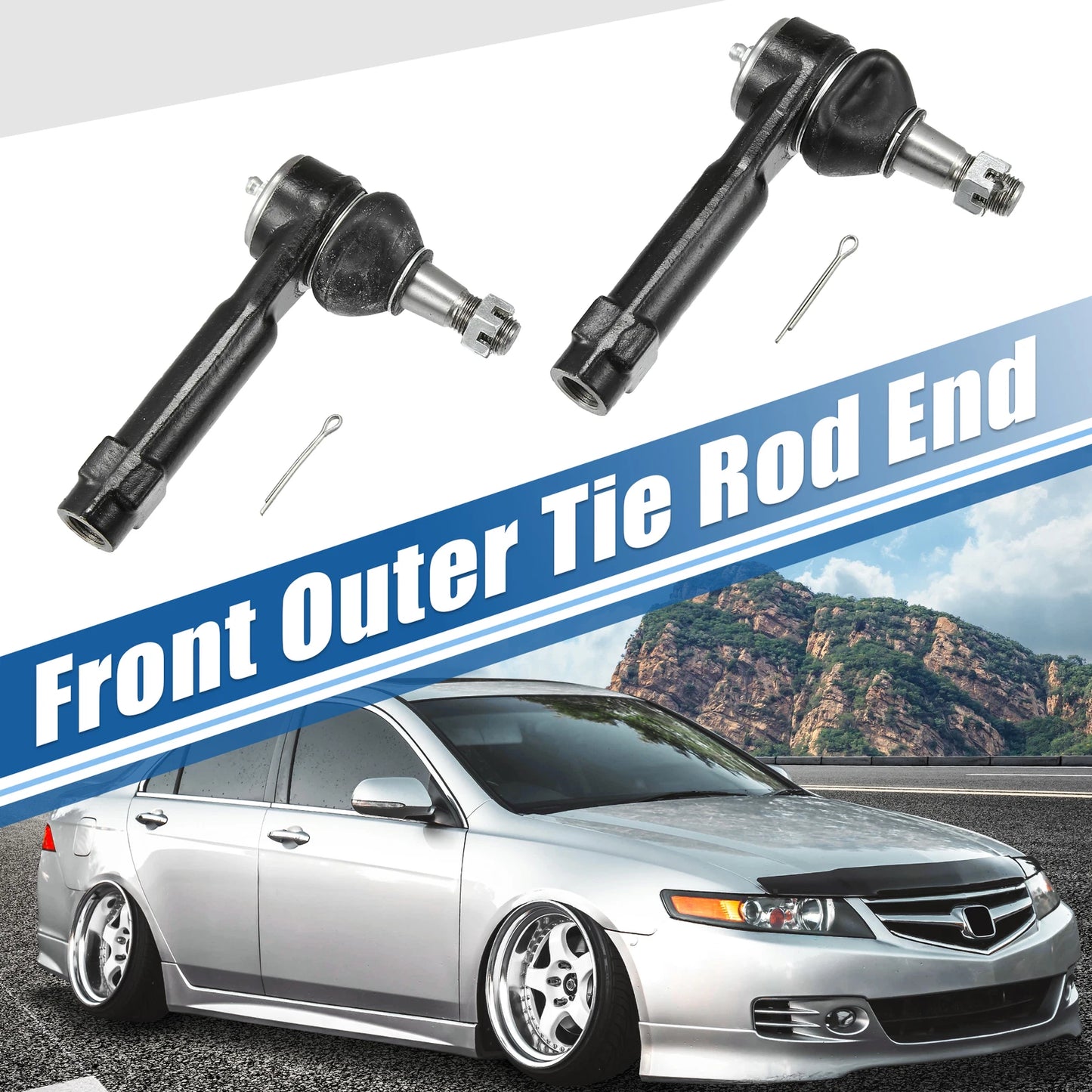 2X Front Outer Tie Rod End Links ES3461 for Ford Explorer (1998–2003)