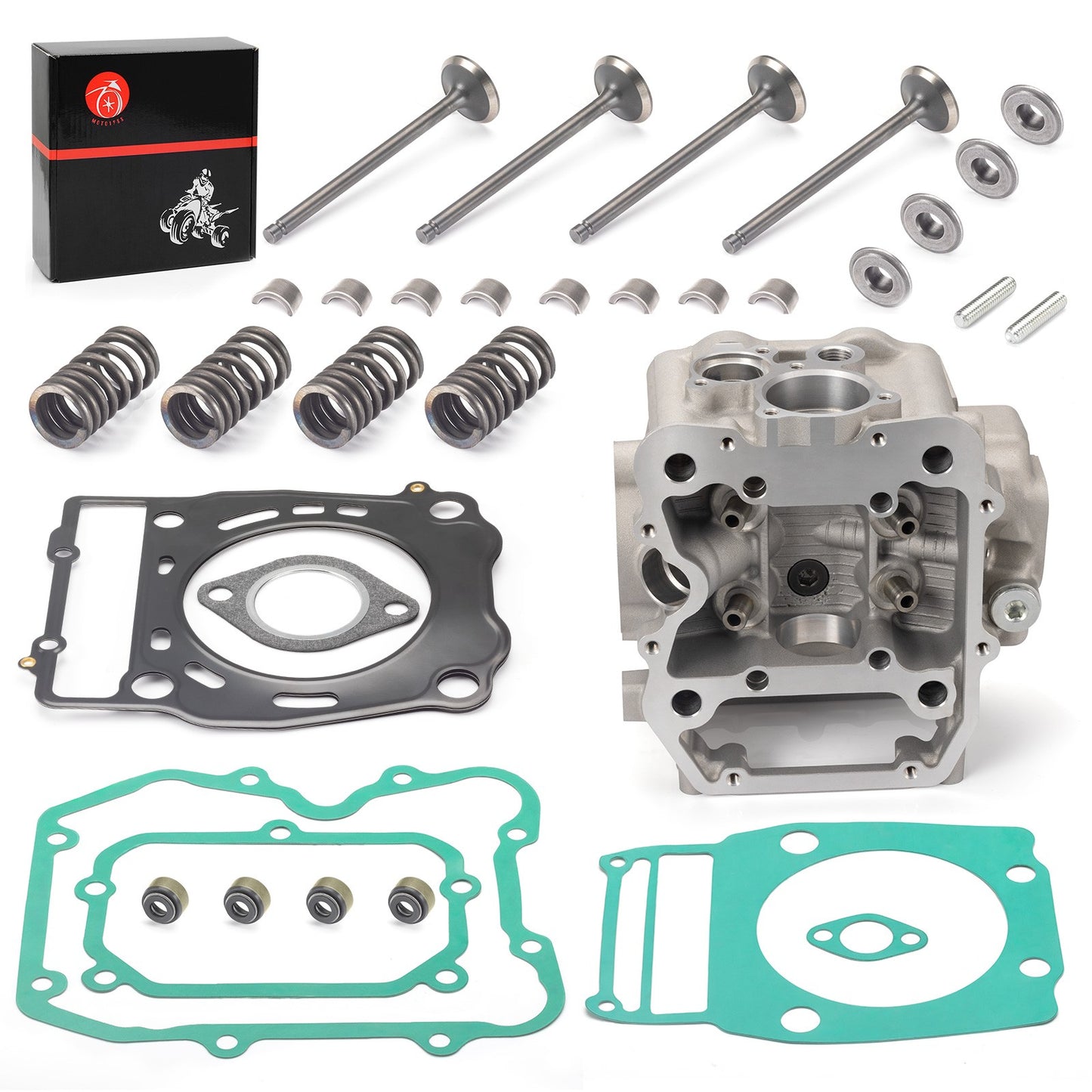 Engine Cylinder Head with Valve Gasket Kit for Polaris ATP 500 4x4 (2004–2005)