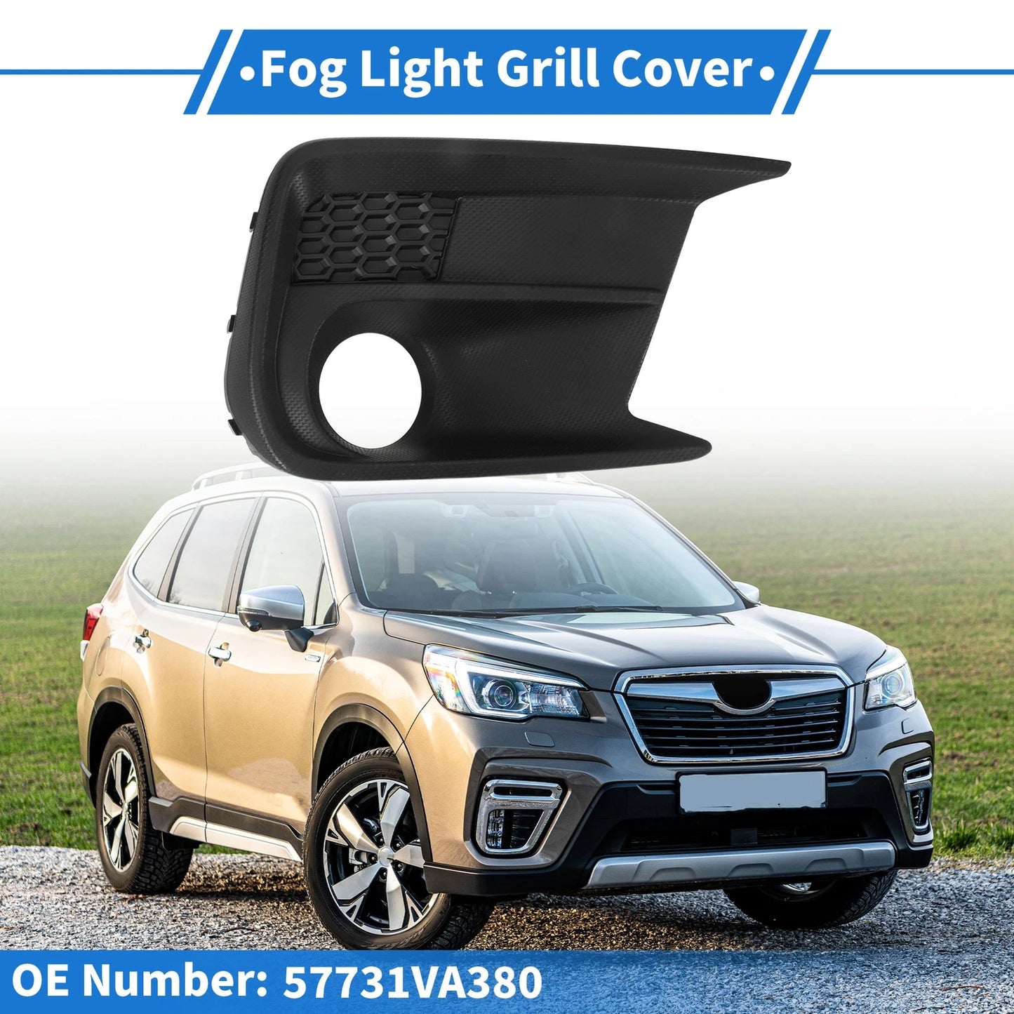 Front Right Fog Light Grill for Subaru WRX (2018–2021) No. 57731VA380 ABS