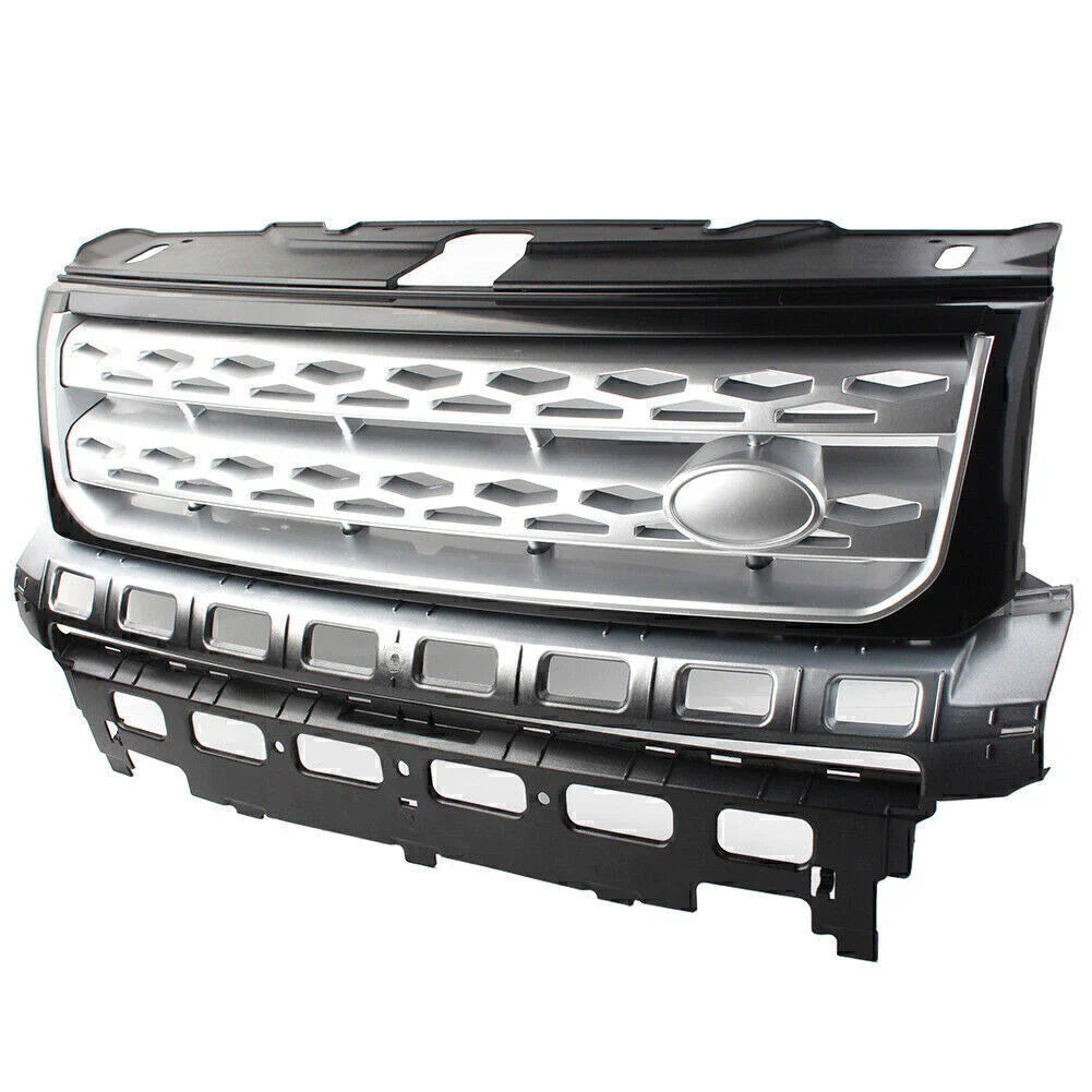Black & Silver Front Grille Mesh for Land Rover Freelander 2 (2010-2016)