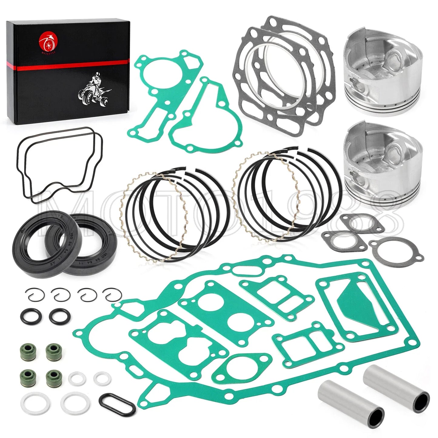 Engine Top End Rebuild Kit Piston Gasket for Kawasaki Mule (1998–2007)