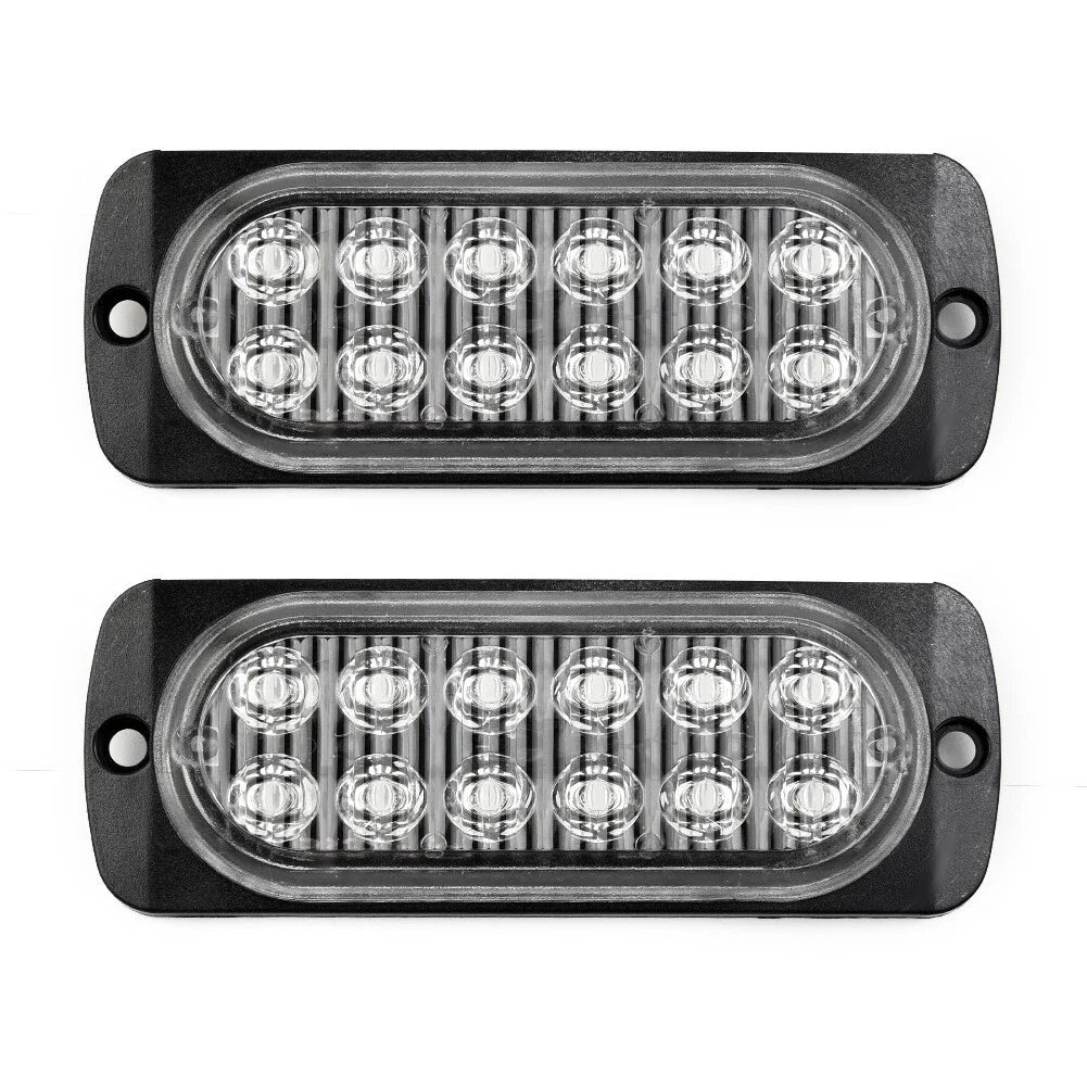 2 x Rear Red Fog 12Led Lamp Lights 12V To 24V for Truck Car/Van/Bus/Cab