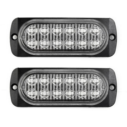2 x Rear Red Fog 12Led Lamp Lights 12V To 24V for Truck Car/Van/Bus/Cab