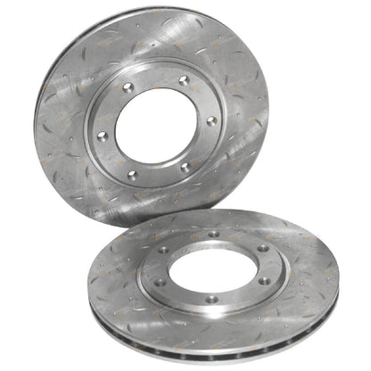 2 Slotted Front Disc Brake Rotors for Patrol GQ MQ MK 160 Y60 (1981–1996)
