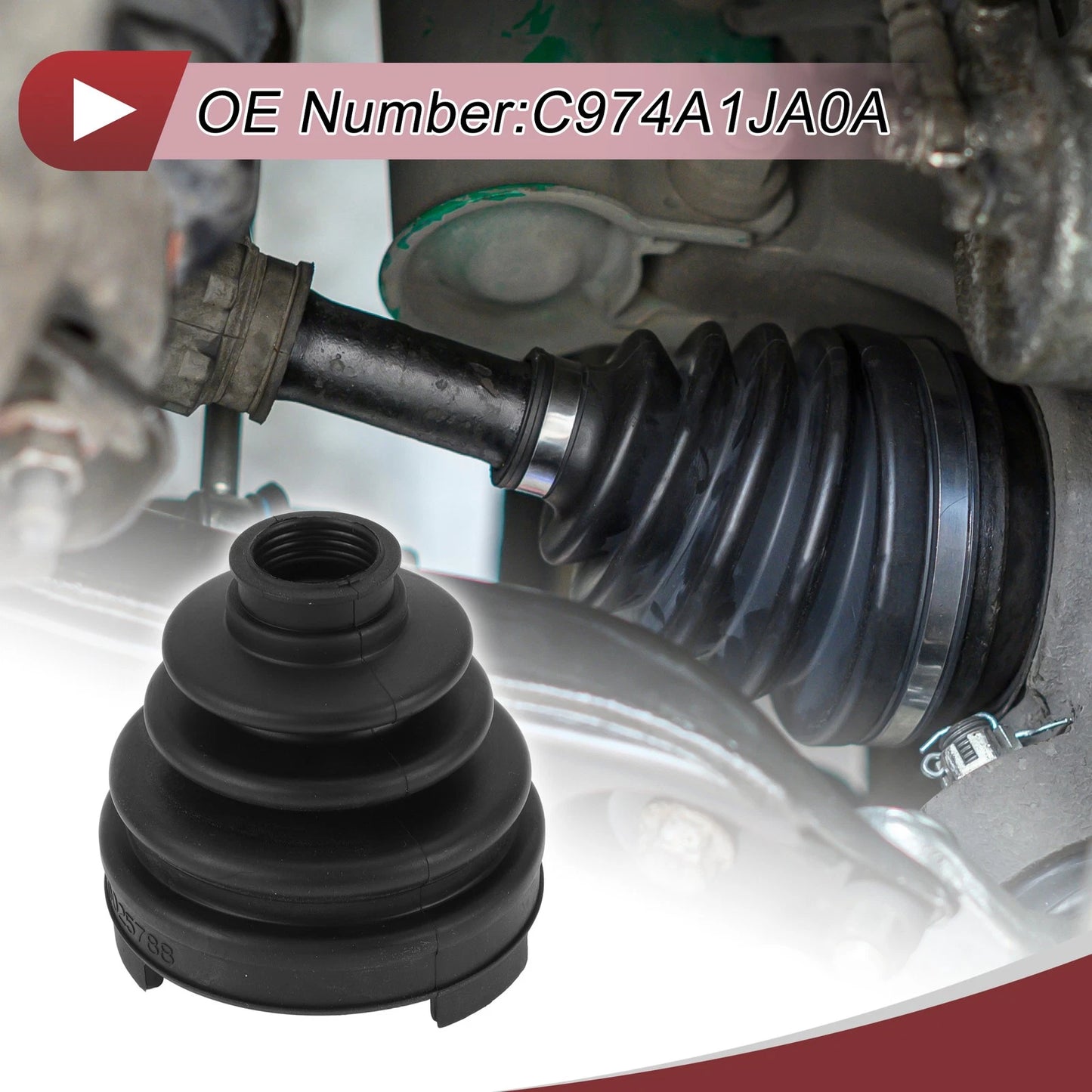 Inner CV Joint Boot Kit with Clamps for Nissan Murano (2009–2014) No.C974A1JA0A