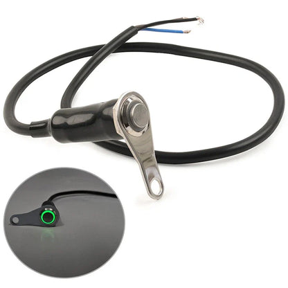 ON/OFF Handlebar Switch Push Button Headlight for Motorcycle - Green