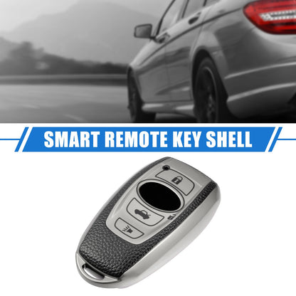 Set of 4 Button Smart Remote Key Shell for Subaru Ascent (2019–2022) TPU Silver Tone